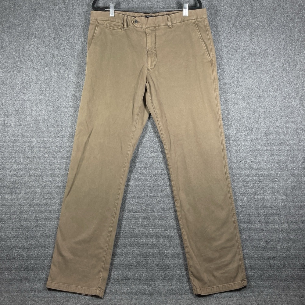 J.W Brine Pants Flat Front Chino Pants Cotton Elastane Brown Mens 54 / 34x34